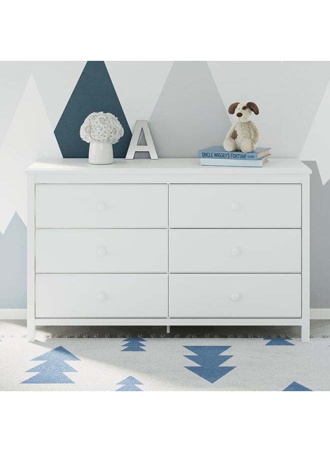 Al Home Kids Dresser: 133x42x82 Wood, White by Alhome 