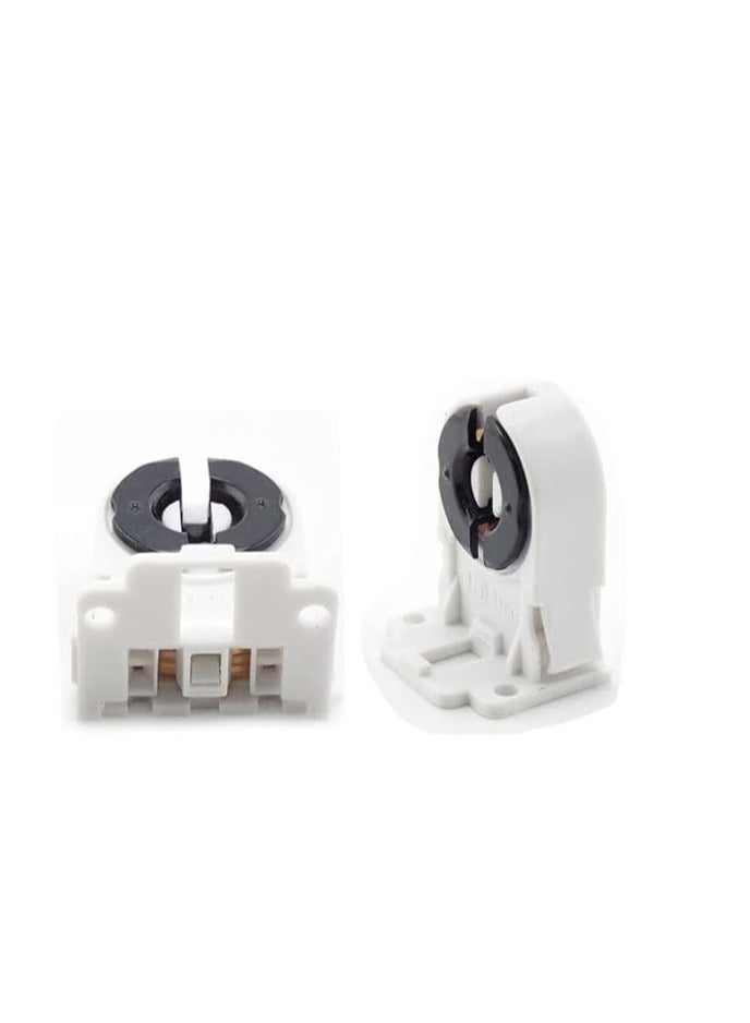 KNP KNP T8 Tube Holder Pack of 10 Provides a Robust Solution for Securely Mounting T8 Fluorescent Tubes Essential for Various Lighting Applications.  - Image 1