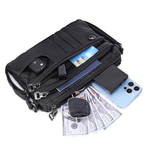 MINICAT Treble Pockets Small Crossbody Purse Cell Phone Purse Shoulder Bags for Women Cross Body Bag for Woman(Black Small) - Image 5