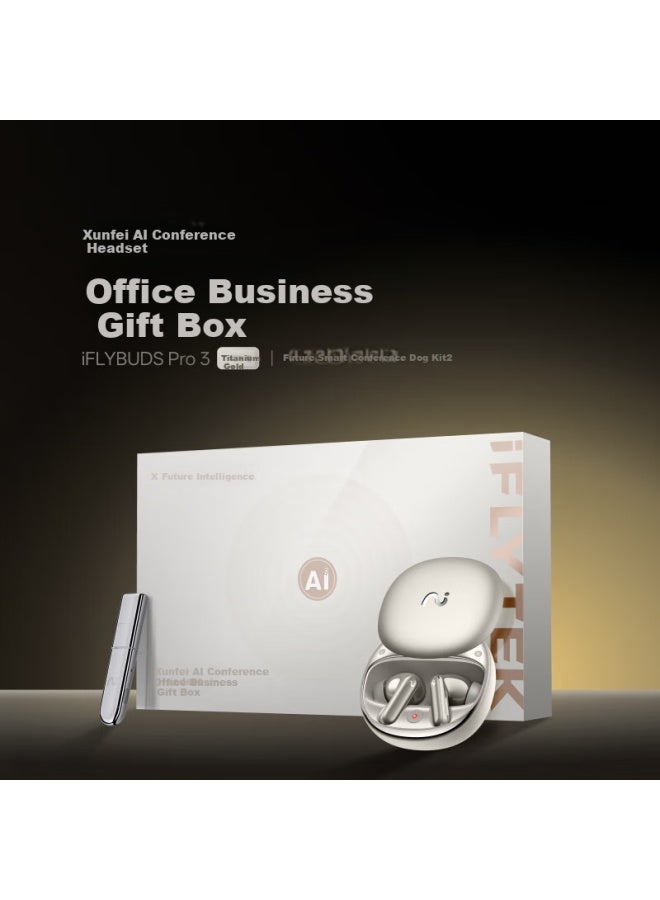 iFLYTEK سماعة بلوتوث إيفلايتك (iflytek) مع خاصية إلغاء الضوضاء وتسجيل الترجمة برو 3+ مجموعة مؤتمرات 2 [هدية عمل مكتبي] إلغاء الضوضاء النشط دعم وطني متوافق مع أبل وهواوي - Image 1