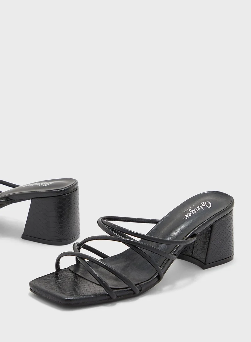 Ginger Multiple Strap Block Heel