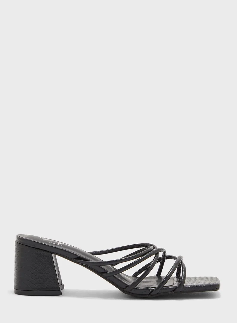 Ginger Multiple Strap Block Heel
