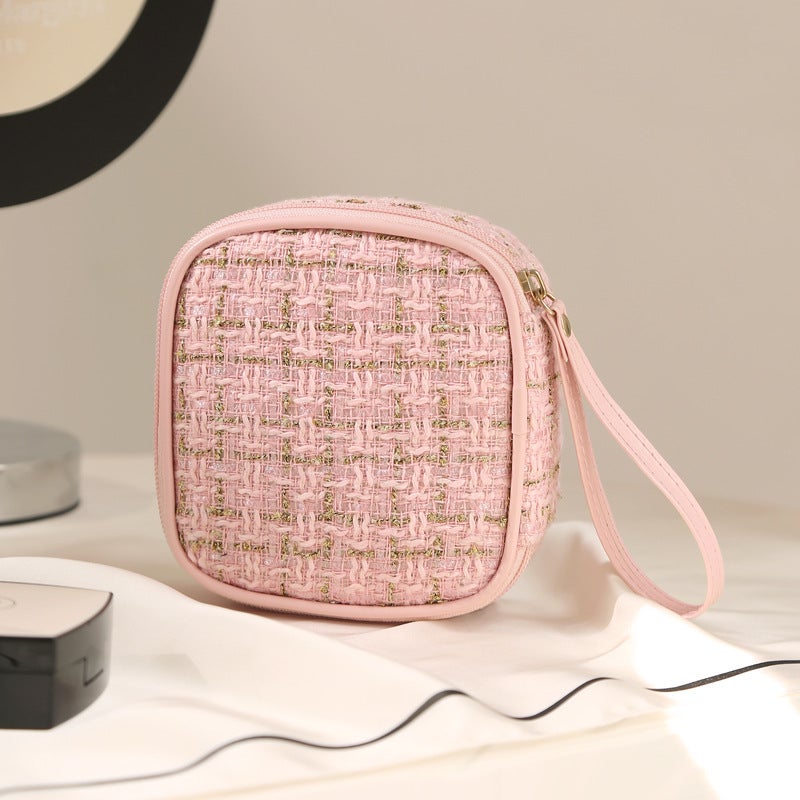 Large Capacity Portable Mini Sanitary Pad Storage Pouch Rose powder-sanitary napkin storage bag 