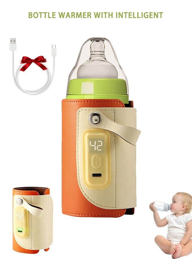 Smart Mom Bottle Warmer with Intelligent Temperature Control, 38-50℃ Adjustable, Fast Night Feeding Milk Warmer for Newborn with LED Display - Image 1