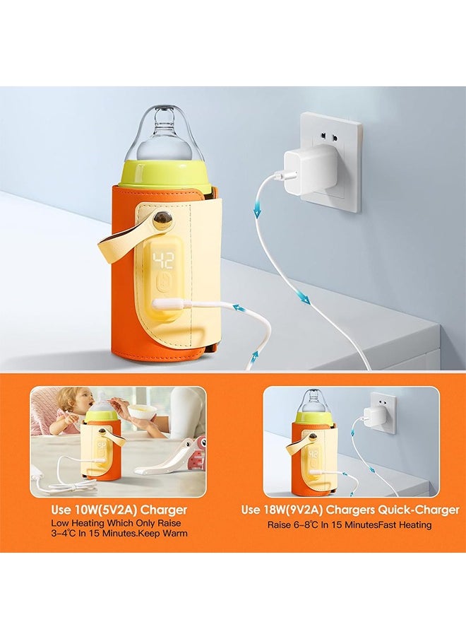 Smart Mom Bottle Warmer with Intelligent Temperature Control, 38-50℃ Adjustable, Fast Night Feeding Milk Warmer for Newborn with LED Display  - Image 4