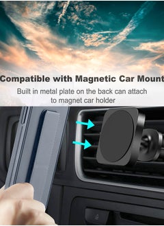 Wtech Hand Grip Foldable Magnetic Kickstand Wrist Strap Finger Grip With Built-In Iron Case Cover For Samsung Galaxy M34 5G 2023 Grey  - Image 3