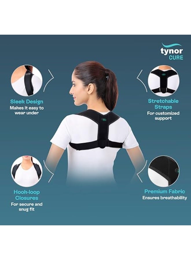 TYNOR Posture corrector Sleek, Black, Universal, 1 Unit - Image 3