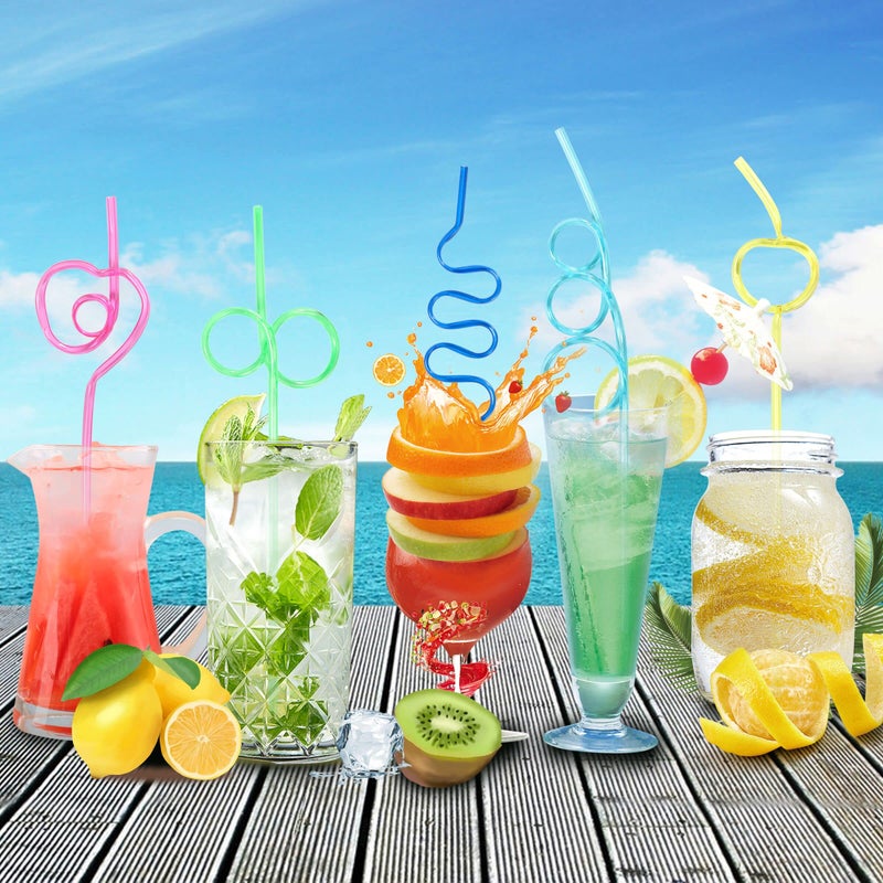 DKHDBD 36 Pcs Crazy Straws  Colorful Funny Straws for Kids Reusable Silly Straws for Kids  Great for Parties and Birthday Party - Image 4