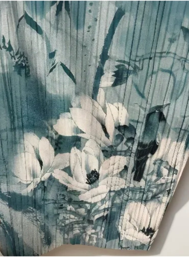 بنطلون واسع الساق مطوي بمقاس حر مع رباط مطاطي - Image 3