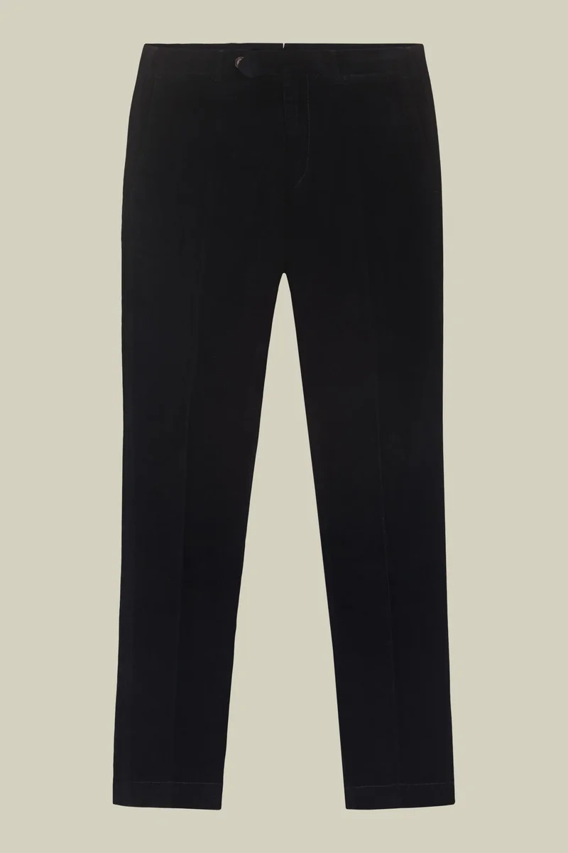 Doppelganger Blue Men's classic trousers in 1000-line velvet regular fit - DK Blue for Men | Best Price UAE