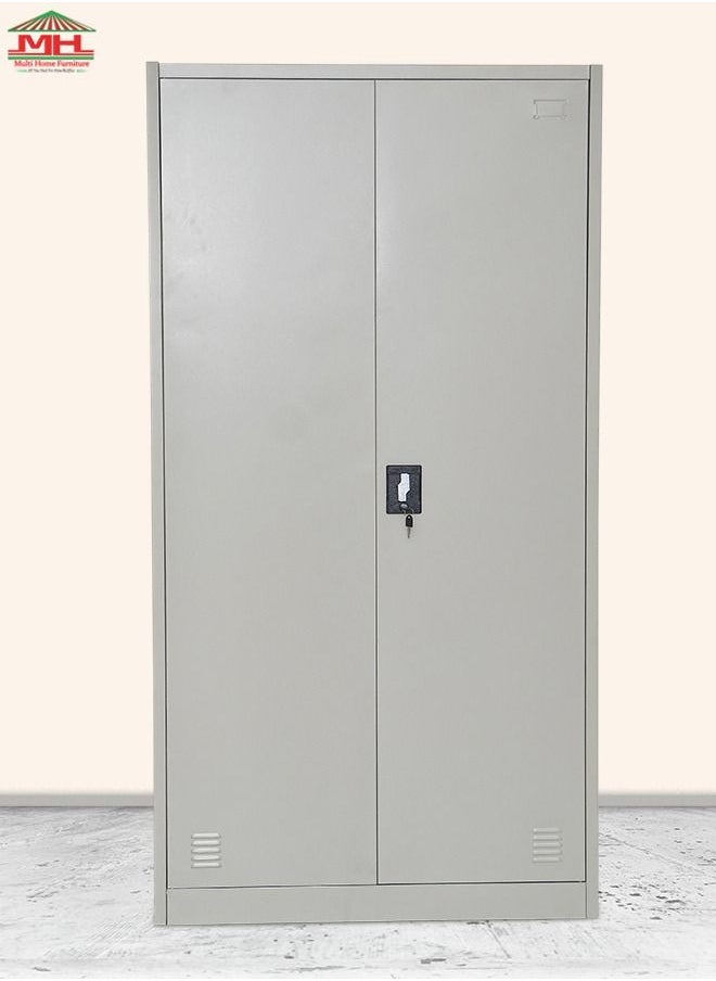 Multi Home Furniture - MHF Best Metal Wardrobe 2-Door With Shelves Storage Compartment Flush Key lock MH-205-E - Image 1