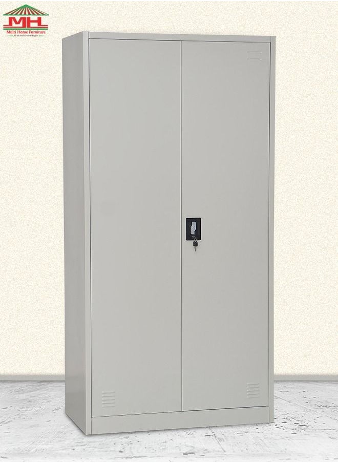 Multi Home Furniture - MHF Best Metal Wardrobe 2-Door With Shelves Storage Compartment Flush Key lock MH-205-E - Image 1