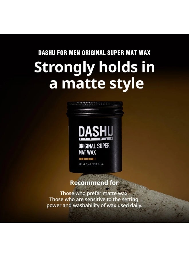 DASHU For Men Original Super Mat Hair Wax, Strong Hold, 100ml - Image 2