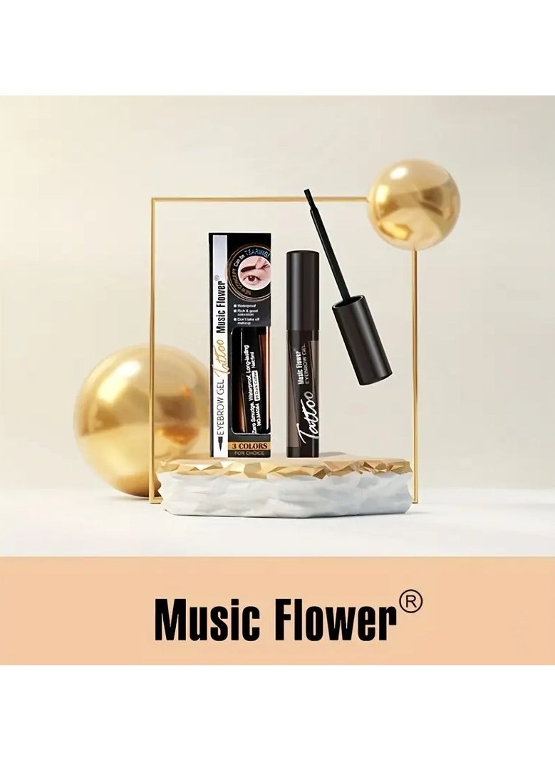 Music Flower - Long-Lasting Tear Off Eyebrow Dye Cream - Waterproof and Film Forming Color Rendering Liquid - light brown - Image 1