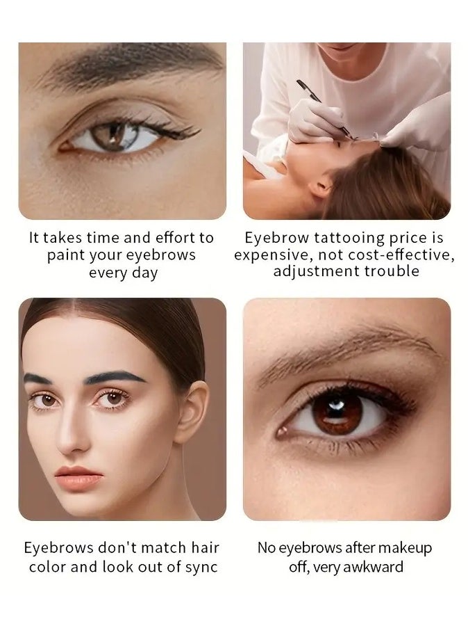 Music Flower - Long-Lasting Tear Off Eyebrow Dye Cream - Waterproof and Film Forming Color Rendering Liquid - light brown - Image 1