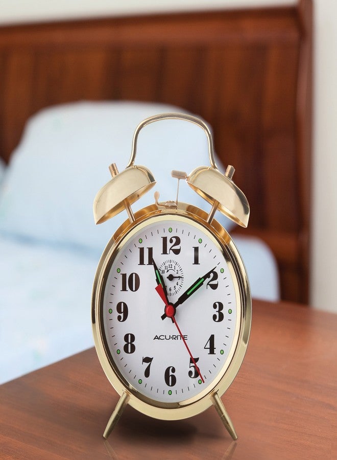 AcuRite 15605 Vintage Twin Bell Alarm Clock - Image 3