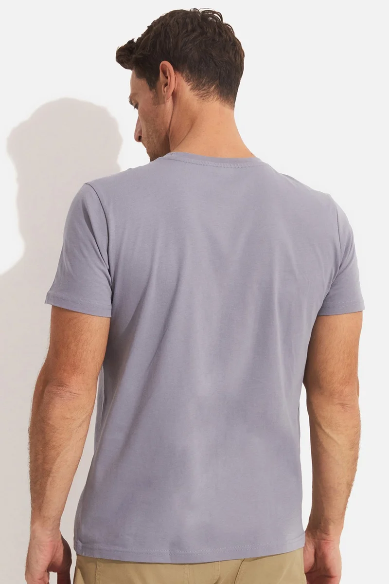 جون Men's Regular Fit 100% Cotton Printed Crew Neck T-Shirt