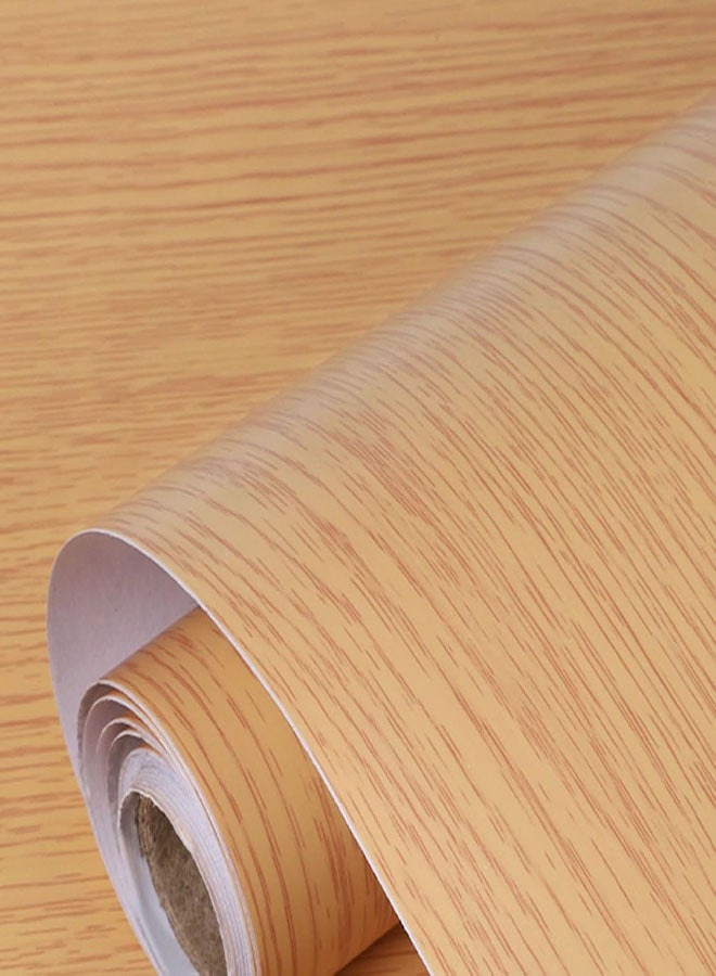 ورق لاصق خشبي، 15.7 بوصة × 9.8 قدم ورق حائط خشبي قابل للنزع واللصق ورق لاصق بلمسة خشبية ورق حائط خشبي بلوط فينيل ذاتي اللصق لرفوف الحائط وأسطح العمل والخزائن والمكاتب - Image 1