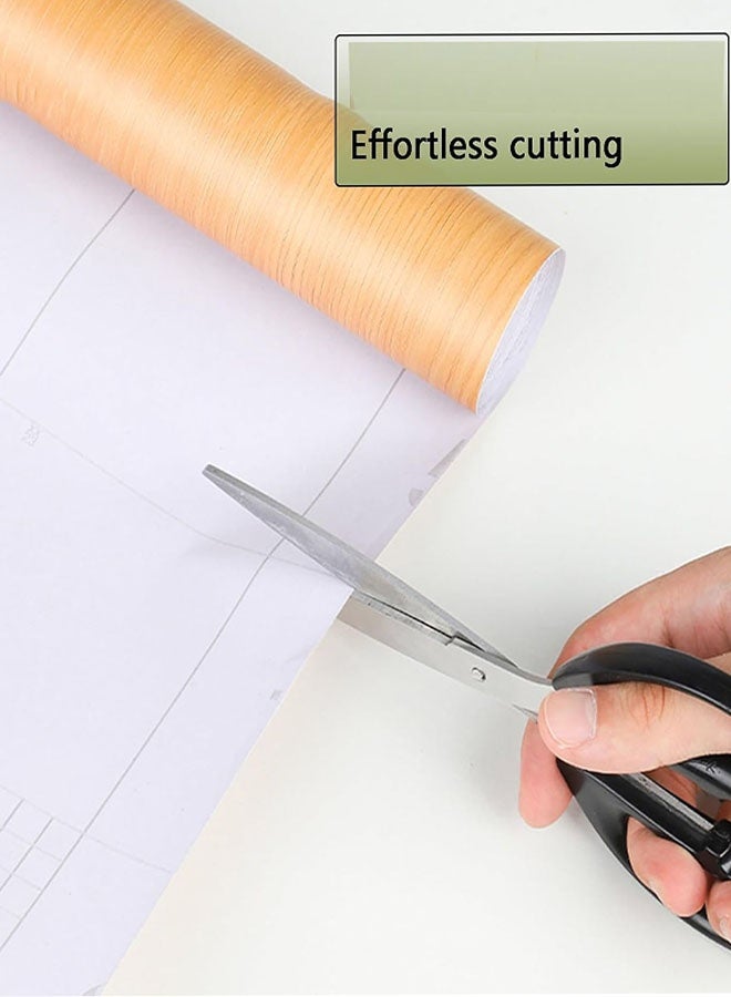 ورق لاصق خشبي، 15.7 بوصة × 9.8 قدم ورق حائط خشبي قابل للنزع واللصق ورق لاصق بلمسة خشبية ورق حائط خشبي بلوط فينيل ذاتي اللصق لرفوف الحائط وأسطح العمل والخزائن والمكاتب - Image 4