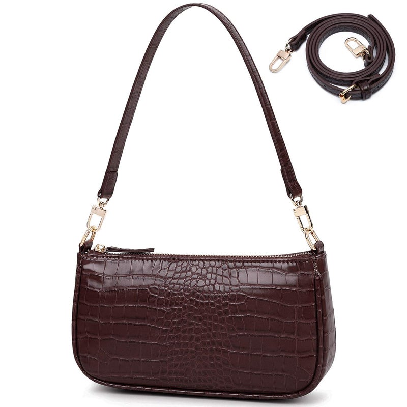 lapsting Women's Shoulder Handbags Bag Mini Purse for Women Crossbody Clutch Small Y2k 90s Purses Bags Brown - Image 1