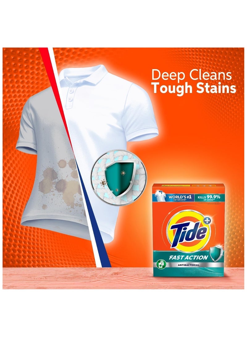 Tide Anti Bacterial Fast Action Laundry Detergent Powder 9kg - Image 4