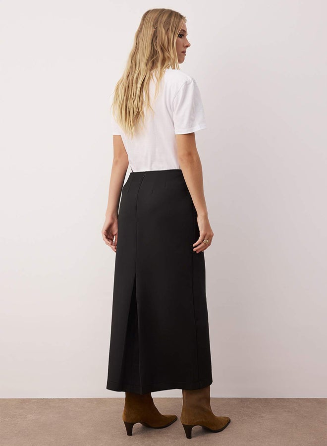 trendyol Black Plain Knitted Skirt - Image 4