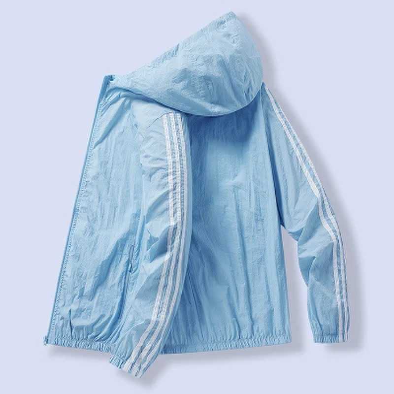 Sun Protection Clothing Men'S Breathable Ice Silk Summer Men'S Fishing Sun Protection Clothing Teenagers Thin Three-Bar Windbreaker Jacket - Image 5