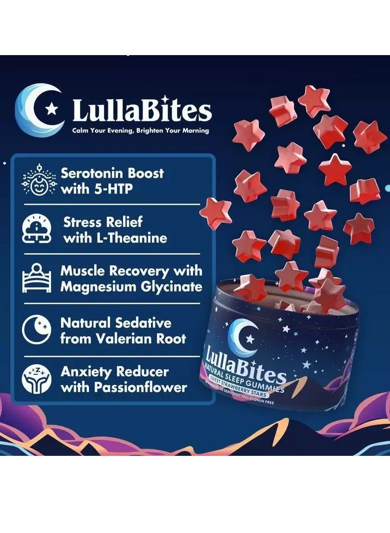 LullaBites Natural Sleep Gummies Melatonin Gummies - 60 Gummies | Nighttime Sleep Aid - Image 2