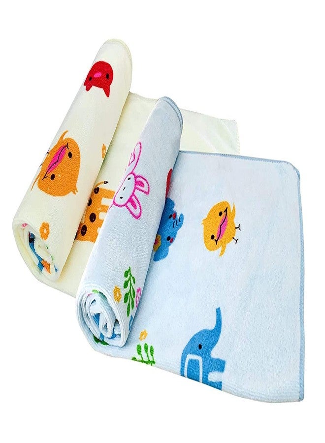 Kids Creation Mommas Baby Bath Towel/Wraps / 100% Cotton Washcloth in 500GSM for New Born Baby/Infants/Toddlers (Pink, 56x112 cm, Pack of 2) (Print and Colour May Vary)