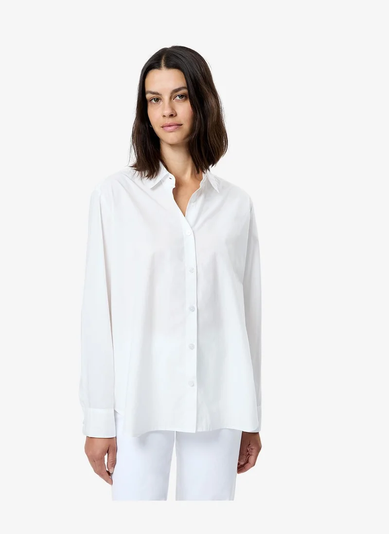 فرنش كونكشن Women's Summer White Rhodes Poplin Button Down Shirt