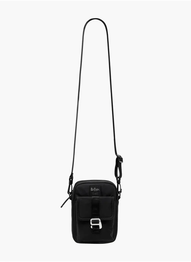 لي كوبر Solid Crossbody Bag with Zip Closure and Adjustable Strap