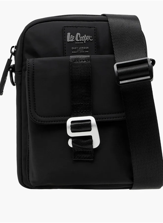 لي كوبر Solid Crossbody Bag with Zip Closure and Adjustable Strap