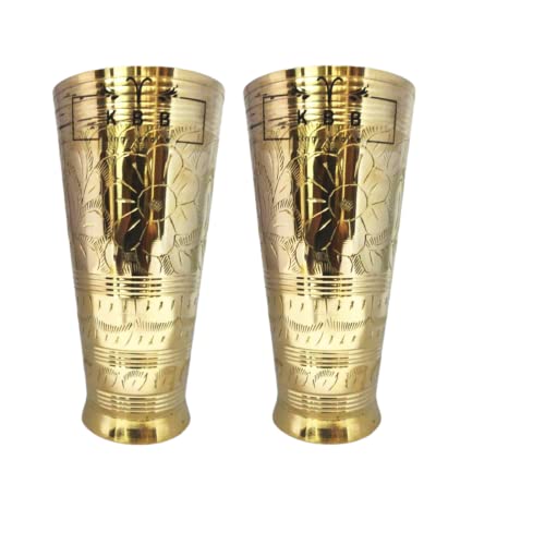 KBB LASSI GlassBrass Glass JAPANI 26 no 1200 ml KBBP2082 Pack of 2 - Image 1