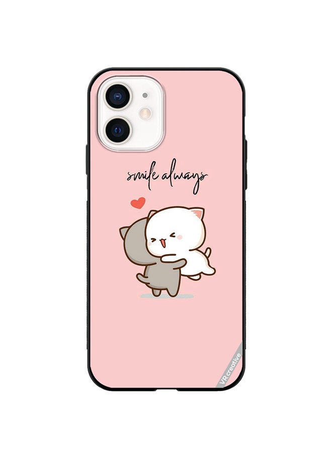 VR CREATIVE Protective Case Cover For Apple iPhone 12 mini Smile Always Design Multicolour - Image 1