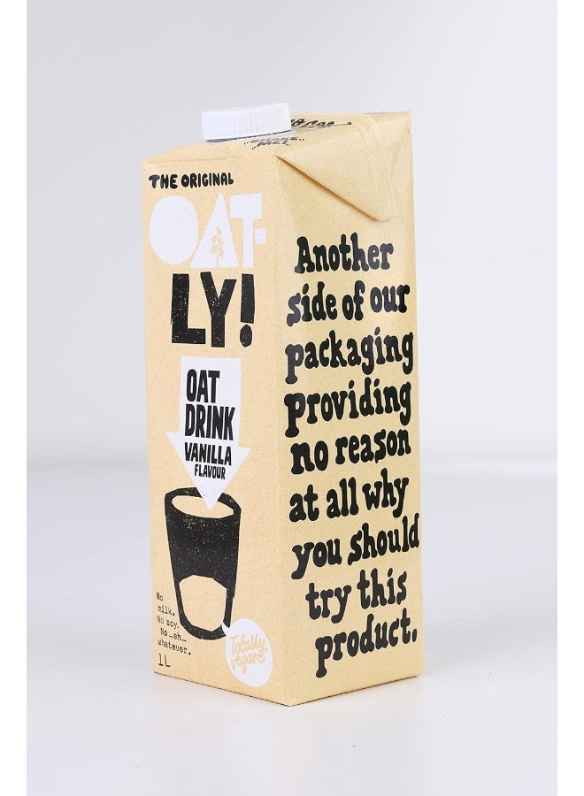 Oatly - Vanilla Oat Milk Drink Dairy Free - Plant Based Vegan Oatmilk Drink - 1 liter - Image 2