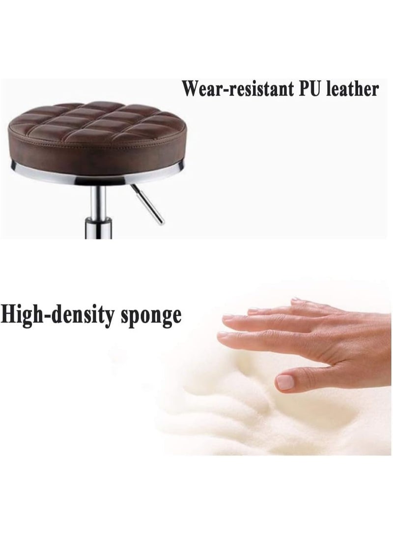 كرسي دوّار هيدروليكي بارتفاع قابل للتعديل – مزود بعجلات ومقعد مبطن مريح – مثالي للاستخدام اليومي في الصالون أو المكتب أو العيادة - Image 2