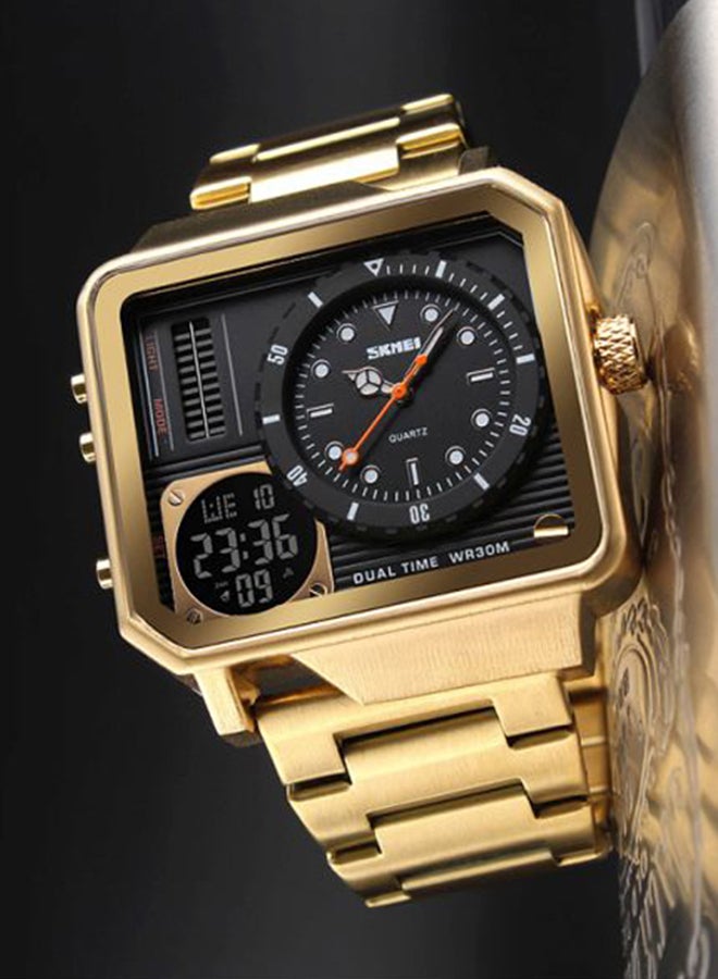 Men's Metal Analog  Digital Watch 1392 - 51 mm - Gold - Image 4