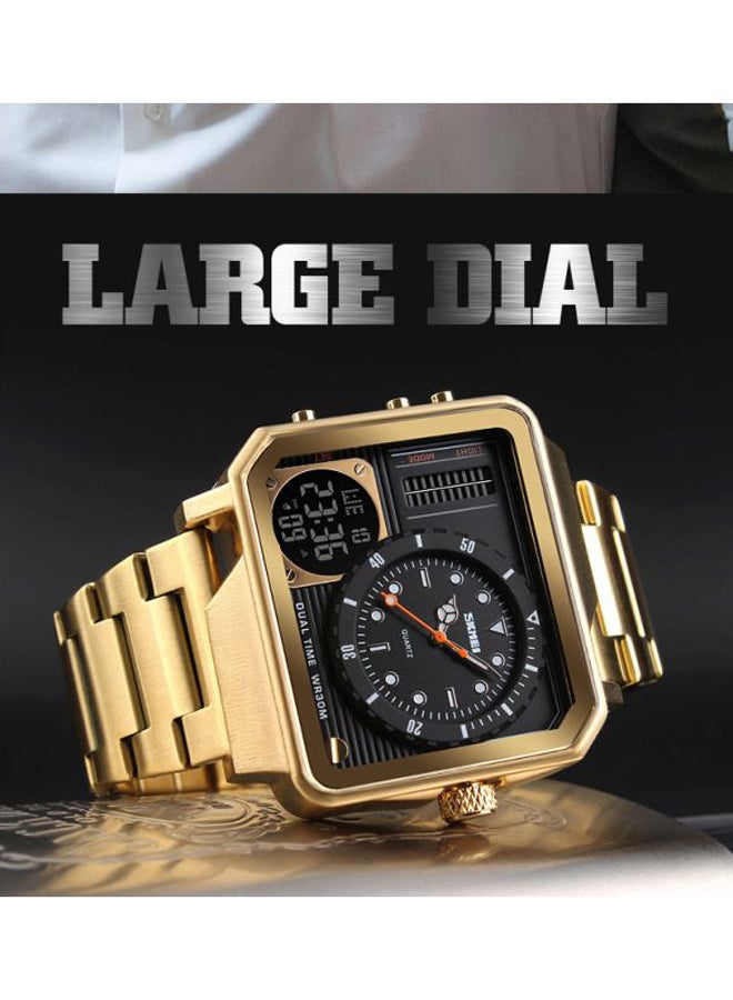 Men's Metal Analog  Digital Watch 1392 - 51 mm - Gold - Image 3