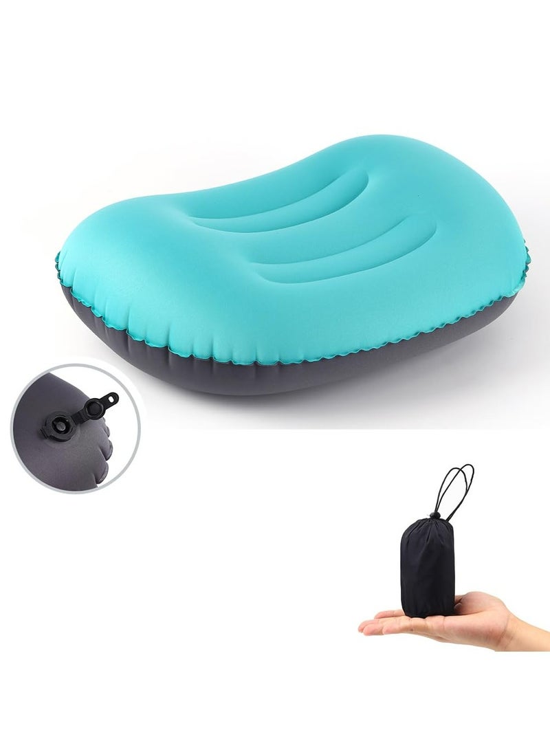 CMGTYYD Ultralight Compact Inflatable Camping Pillow,Inflating Travel Pillows,Soft Compressible Portable Air Pillow for Outdoor Camp,Backpacking Night Sleep and Car Airplane for Neck & Lumbar Support - Image 1