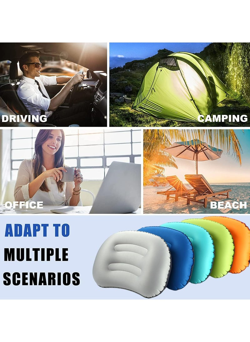CMGTYYD Ultralight Compact Inflatable Camping Pillow,Inflating Travel Pillows,Soft Compressible Portable Air Pillow for Outdoor Camp,Backpacking Night Sleep and Car Airplane for Neck & Lumbar Support - Image 5