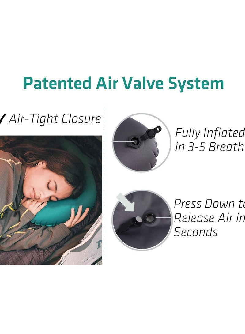 CMGTYYD Ultralight Compact Inflatable Camping Pillow,Inflating Travel Pillows,Soft Compressible Portable Air Pillow for Outdoor Camp,Backpacking Night Sleep and Car Airplane for Neck & Lumbar Support - Image 4