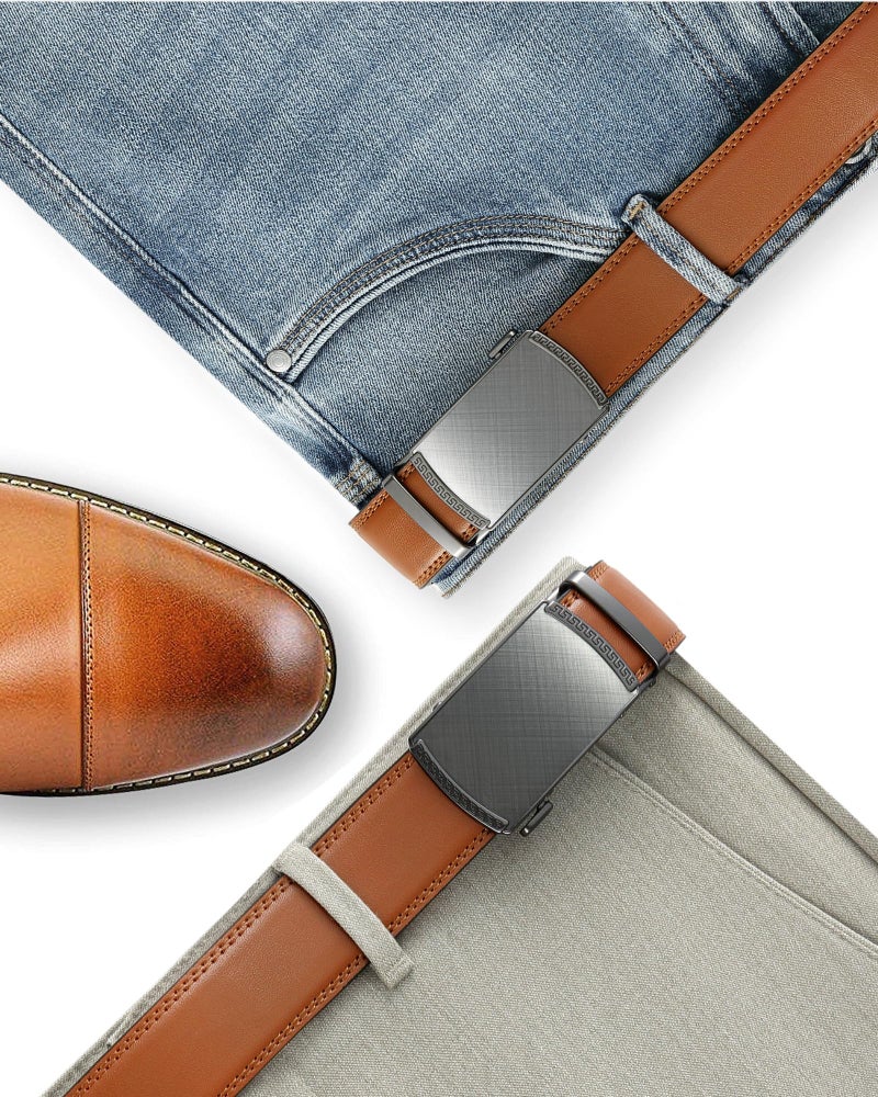 CHAOREN Mens Belt Leather Ratchet Belt - Customizable Fit, Effortless Style (35mm) - Image 2