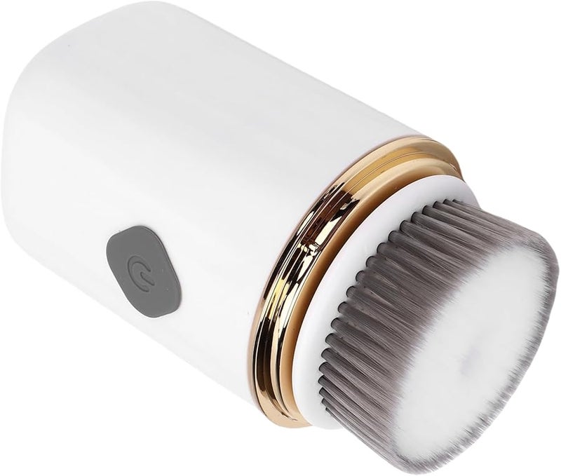 2 In 1 Electric Facial Cleansing Brush White With Replaceable Heads For Deep Cleaning And Exfoliation - Image 1