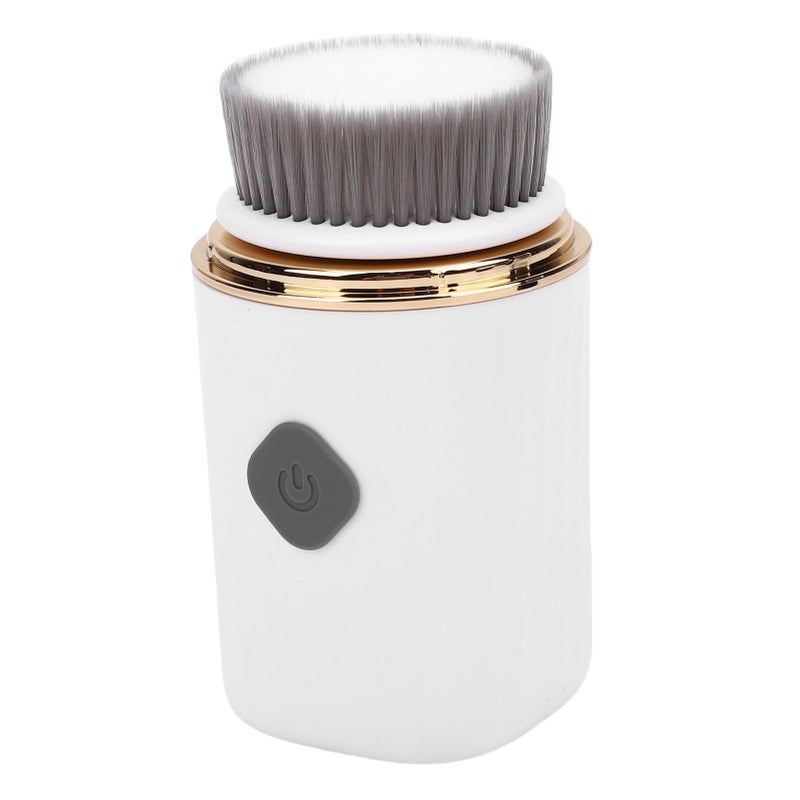 2 In 1 Electric Facial Cleansing Brush White With Replaceable Heads For Deep Cleaning And Exfoliation - Image 5