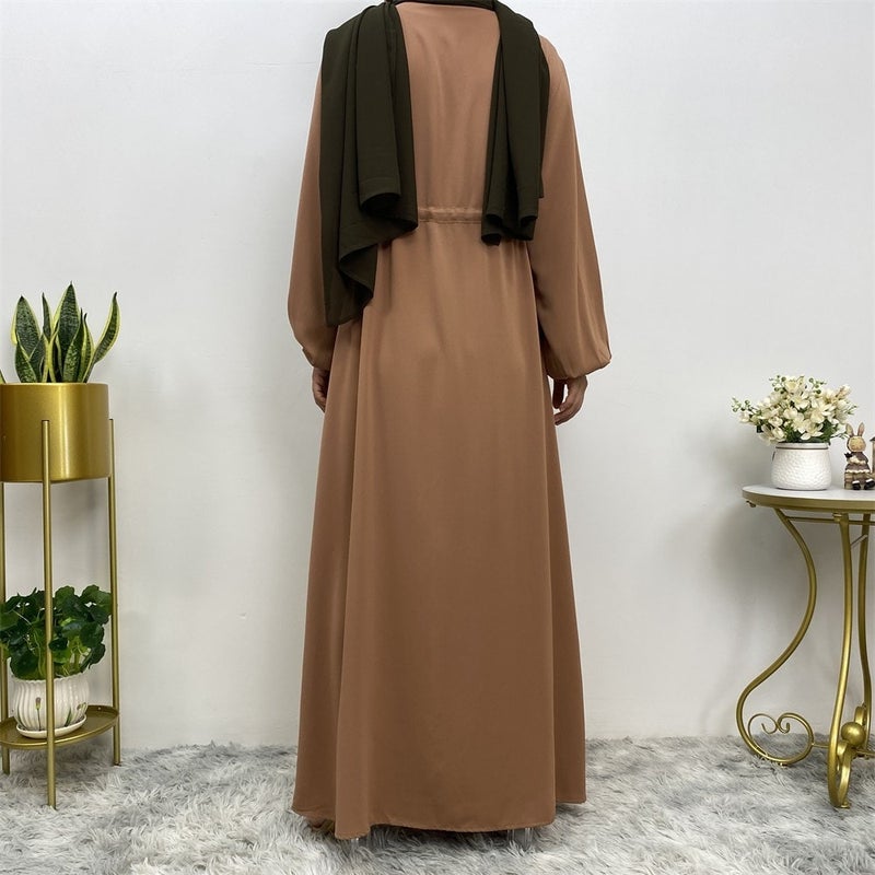 monica fashion Cross-Border TikTok Temu Fashion Lapel Cardigan Full-Button Slim Fit Long Dress - Image 3