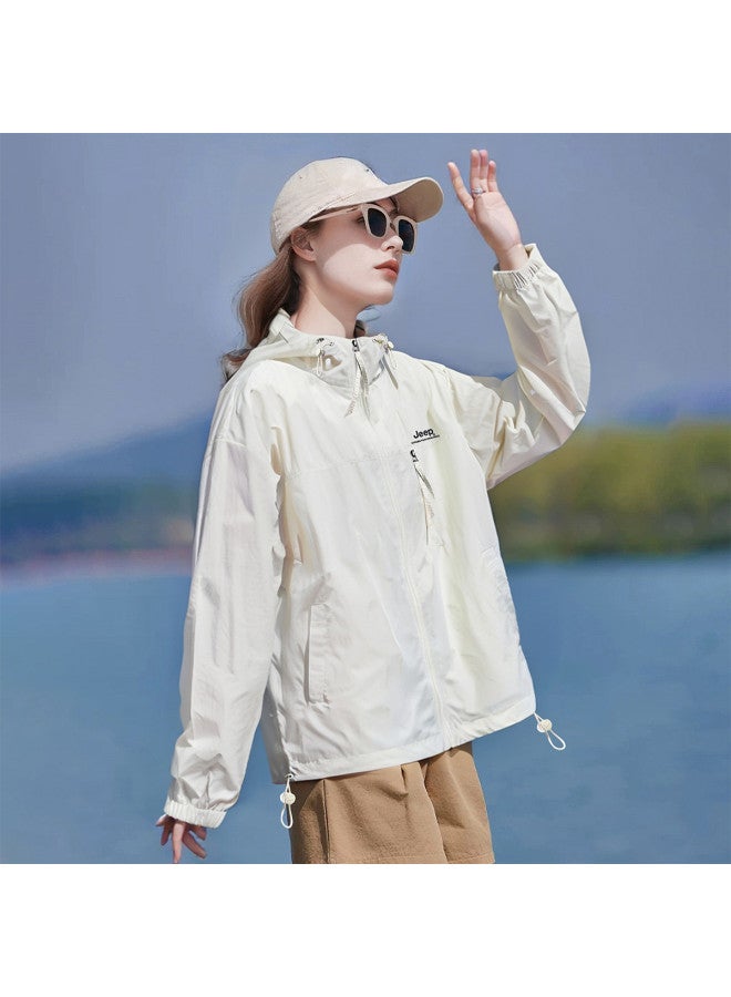 جيب سترة الحماية من الشمس للزوجين في الجبال - معطف الجري الرياضي خفيف الوزن للجنسين، قابلة للتنفس مع قلنسوة للحماية من الأشعة فوق البنفسجية للنساء - Image 3