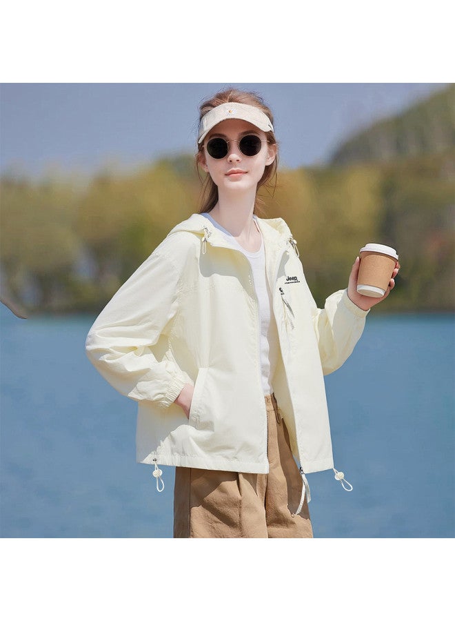 جيب سترة الحماية من الشمس للزوجين في الجبال - معطف الجري الرياضي خفيف الوزن للجنسين، قابلة للتنفس مع قلنسوة للحماية من الأشعة فوق البنفسجية للنساء - Image 4