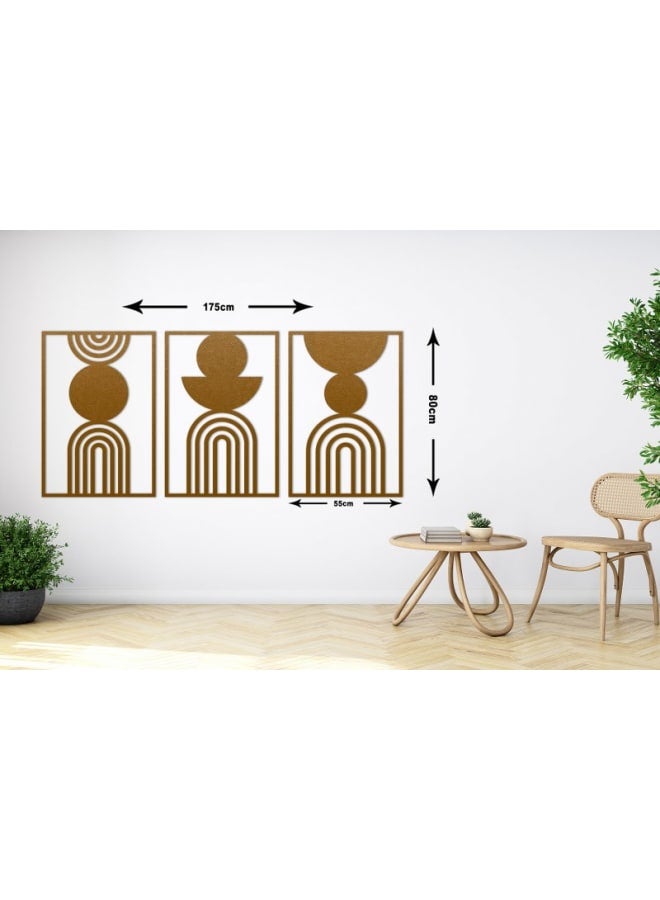 هوم جاليري مجموعة فنون جدارية خشبية هندسية بوهيمية - Image 4