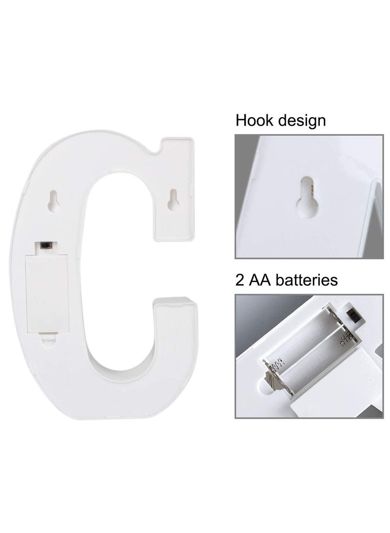 فيتاشيلي أضواء الحروف الأبجدية LED تضيء الحروف البلاستيكية المعلقة C - Image 4