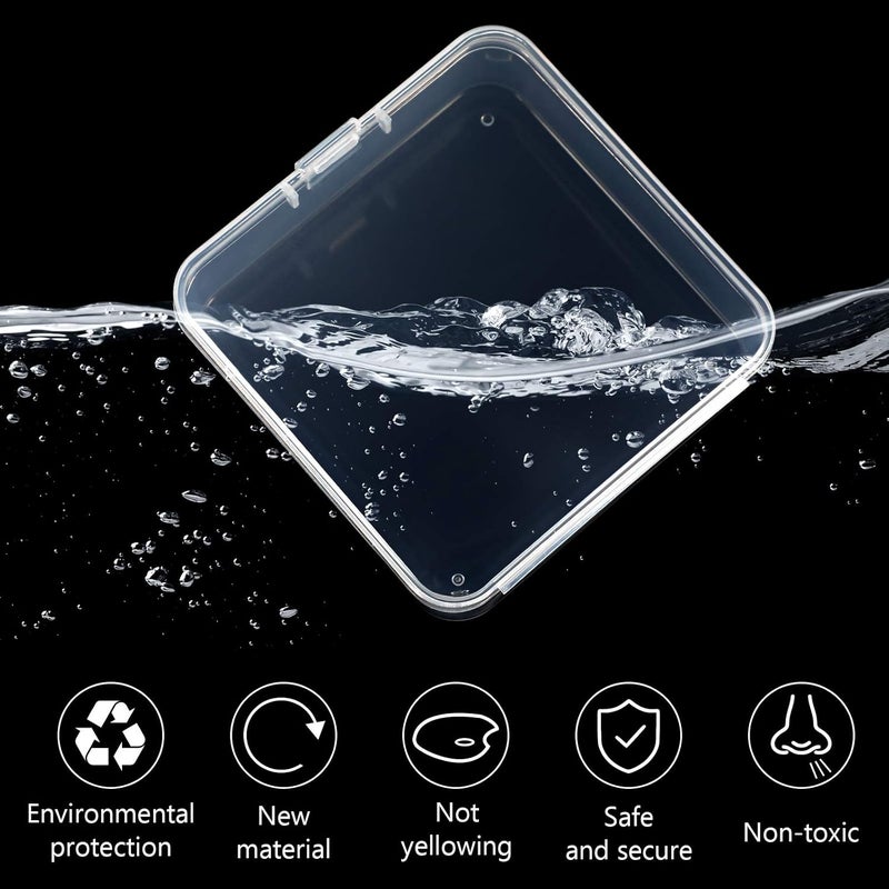 Jetec 6 Pieces Mini Plastic Clear Beads Storage Containers Box for Collecting Small Items, Beads, Jewelry, Business Cards, Game Pieces, Crafts (2.9 x 2.9 x 1 Inch) - Image 3